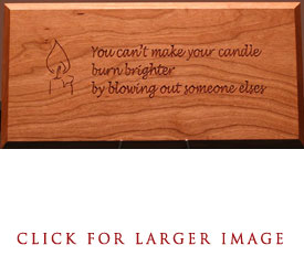 Candle Plaque