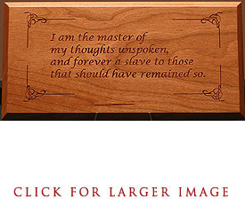 Master Thoughts Plaque